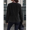 image:imageCicy Bell Womens Cropped Barn Jackets Long Sleeve Zip Up Collared CoatBlack