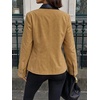 image:imageCicy Bell Womens Cropped Barn Jackets Long Sleeve Zip Up Collared CoatBrown