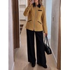 image:imageCicy Bell Womens Cropped Barn Jackets Long Sleeve Zip Up Collared CoatBrown