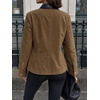 image:imageCicy Bell Womens Cropped Barn Jackets Long Sleeve Zip Up Collared CoatCoffee