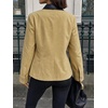 image:imageCicy Bell Womens Cropped Barn Jackets Long Sleeve Zip Up Collared CoatKhaki