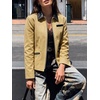 image:imageCicy Bell Womens Cropped Barn Jackets Long Sleeve Zip Up Collared CoatKhaki