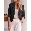 image:imageCicy Bell Womens Cropped Tweed Blazers Business Casual Suit Jackets BlazerBlack