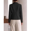 image:imageCicy Bell Womens Cropped Tweed Blazers Business Casual Suit Jackets BlazerBlack