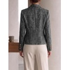 image:imageCicy Bell Womens Cropped Tweed Blazers Business Casual Suit Jackets BlazerBlackwhite