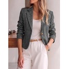 image:imageCicy Bell Womens Cropped Tweed Blazers Business Casual Suit Jackets BlazerBlackwhite