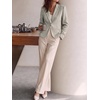 image:imageCicy Bell Womens Cropped Tweed Blazers Business Casual Suit Jackets BlazerGrey