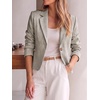image:imageCicy Bell Womens Cropped Tweed Blazers Business Casual Suit Jackets BlazerGrey
