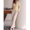 image:imageCicy Bell Womens Cropped Tweed Blazers Business Casual Suit Jackets BlazerLight Khaki