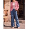 image:imageCicy Bell Womens Cropped Tweed Blazers Business Casual Suit Jackets BlazerPink