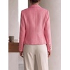image:imageCicy Bell Womens Cropped Tweed Blazers Business Casual Suit Jackets BlazerPink