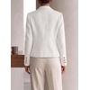image:imageCicy Bell Womens Cropped Tweed Blazers Business Casual Suit Jackets BlazerWhite