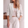image:imageCicy Bell Womens Cropped Tweed Blazers Business Casual Suit Jackets BlazerWhite