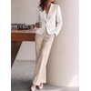 image:imageCicy Bell Womens Cropped Tweed Blazers Business Casual Suit Jackets BlazerWhite