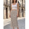 image:imageCicy Bell Womens Floral Mesh Midi Skirts Elastic High Waisted Animal PrintApricot Leopard Print