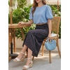 image:imageCicy Bell Womens Floral Mesh Midi Skirts Elastic High Waisted Animal PrintBlack