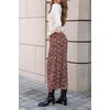 image:imageCicy Bell Womens Floral Mesh Midi Skirts Elastic High Waisted Animal PrintCoffee