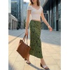 image:imageCicy Bell Womens Floral Mesh Midi Skirts Elastic High Waisted Animal PrintGreen