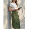 image:imageCicy Bell Womens Floral Mesh Midi Skirts Elastic High Waisted Animal PrintGreen
