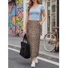 image:imageCicy Bell Womens Floral Mesh Midi Skirts Elastic High Waisted Animal PrintLeopard