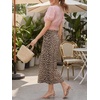 image:imageCicy Bell Womens Floral Mesh Midi Skirts Elastic High Waisted Animal PrintLeopard