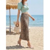 image:imageCicy Bell Womens Floral Mesh Midi Skirts Elastic High Waisted Animal PrintLeopard