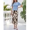 image:imageCicy Bell Womens Floral Mesh Midi Skirts Elastic High Waisted Animal PrintZebra