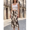 image:imageCicy Bell Womens Floral Mesh Midi Skirts Elastic High Waisted Animal PrintZebra