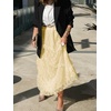 image:imageCicy Bell Womens Lace Ruffle Maxi Skirt Boho High Waist Floral Long SkirtsBeige