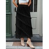 image:imageCicy Bell Womens Lace Ruffle Maxi Skirt Boho High Waist Floral Long SkirtsBlack