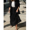 image:imageCicy Bell Womens Lace Ruffle Maxi Skirt Boho High Waist Floral Long SkirtsBlack