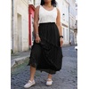 image:imageCicy Bell Womens Lace Ruffle Maxi Skirt Boho High Waist Floral Long SkirtsBlack