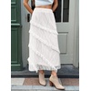 image:imageCicy Bell Womens Lace Ruffle Maxi Skirt Boho High Waist Floral Long SkirtsWhite