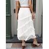 image:imageCicy Bell Womens Lace Ruffle Maxi Skirt Boho High Waist Floral Long SkirtsWhite