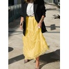 image:imageCicy Bell Womens Lace Ruffle Maxi Skirt Boho High Waist Floral Long SkirtsYellow