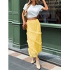 image:imageCicy Bell Womens Lace Ruffle Maxi Skirt Boho High Waist Floral Long SkirtsYellow