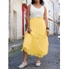 image:imageCicy Bell Womens Lace Ruffle Maxi Skirt Boho High Waist Floral Long SkirtsYellow