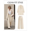 image:imageCicy Bell Womens Long Blazers Business Casual Open Front Lapel Suit JacketBeige