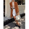 image:imageCicy Bell Womens Long Blazers Business Casual Open Front Lapel Suit JacketBrown