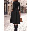 image:imageCicy Bell Womens Long Sleeve Midi Dress Casual Half Button Fall DressesBlack