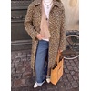 image:imageCicy Bell Womens Plaid Trench Coat Fall Lapel Single Breasted Long JacketLeopard