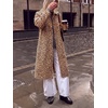 image:imageCicy Bell Womens Plaid Trench Coat Fall Lapel Single Breasted Long JacketLeopard
