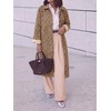 image:imageCicy Bell Womens Plaid Trench Coat Fall Lapel Single Breasted Long JacketLeopard