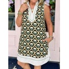 image:imageCicy Bell Womens Summer Floral Print Beach Casual V Neck Boho Mini DressesBlack