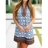 image:imageCicy Bell Womens Summer Floral Print Beach Casual V Neck Boho Mini DressesBlue