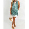 image:imageCicy Bell Womens Summer Floral Print Beach Casual V Neck Boho Mini DressesDark Green