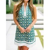 image:imageCicy Bell Womens Summer Floral Print Beach Casual V Neck Boho Mini DressesDark Green