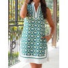 image:imageCicy Bell Womens Summer Floral Print Beach Casual V Neck Boho Mini DressesDark Green