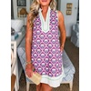 image:imageCicy Bell Womens Summer Floral Print Beach Casual V Neck Boho Mini DressesDark Purple