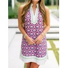image:imageCicy Bell Womens Summer Floral Print Beach Casual V Neck Boho Mini DressesDark Purple